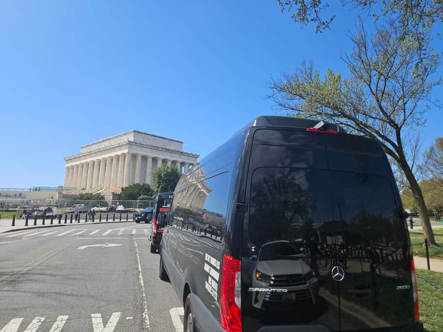Customizable Private Self-Guided Tour of Washington DC - Pickup in a Black Van With Your Name on the Sign