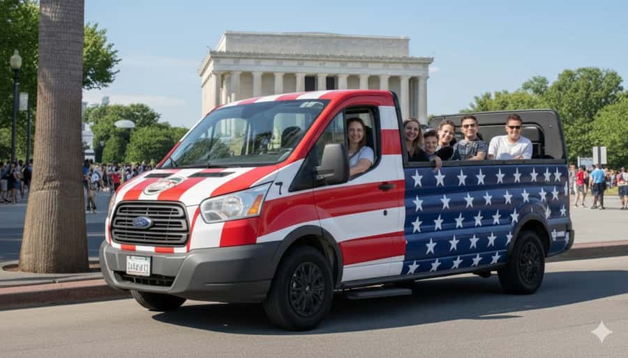 D.C: Monuments & History Guided Open-Air Bus Tour-Day &Night - Lincoln Memorial and the I Have a Dream Connection