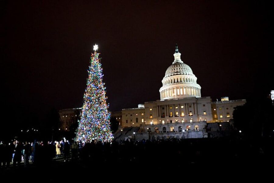 National Mall & Monuments Night Tour with 10+ Stops, Tickets - White House and Capitol at Night in December: Holiday Lights Add Real Magic