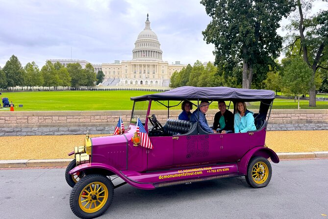 Public or Private DC Moonlight Tour by E-Cart or Vintage Car - Capitol Hill stop: up close with a quick break