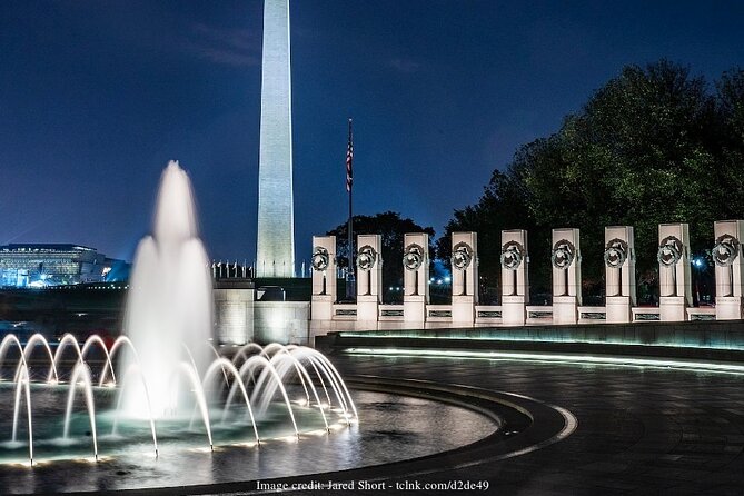 The National Mall Private 2.5-hour Evening Tour in Washington DC - Washington Monument and the WWII Memorial: iconic skyline meets solemn remembrance