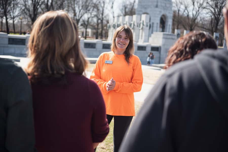 Washington Monument Ticket & National Mall Memorials Tour - WWII Memorial: finding Kilroy and spotting what the columns are saying